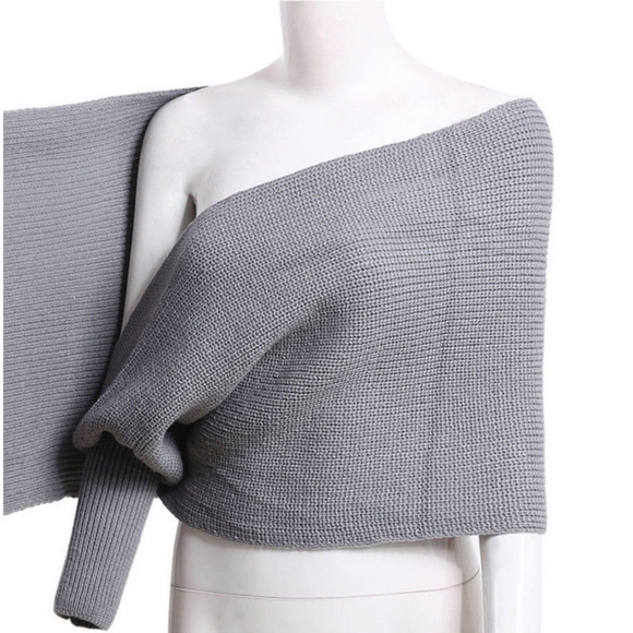 Unisex Warm Knit Scarf Sweater Shawl w/ Sleeves - Picture 7 of 7